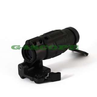 Tactical 3X Monocular Magnifier w 30mm Flip to Side Pivot QD Mount 