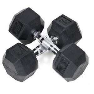  Rubber Dumbbells 25 lb Pair