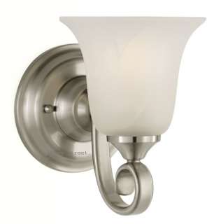 Vista Collection Brushed Steel 1 Light Wall Fixture 6 W  
