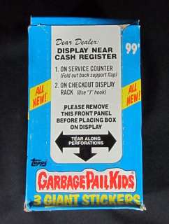 1986 Topps Garbage Pail Kids Giant Series 2 Stickers Box  
