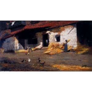   paintings   Ignacio Díaz Olano   24 x 14 inches   Farm and chickens