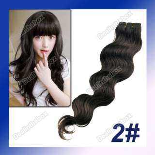 Extension Indian Human Hair Weave Body Wavy 100% 45cm  
