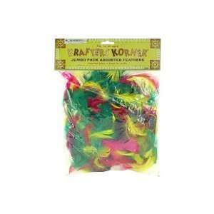  Feathers Craft Assorted Colors Jumbo Pk Arts, Crafts 