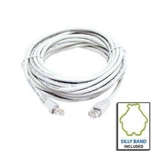 White RJ45 Computer Networking Cat5e Ethernet Patch Cable   (25 Feet 