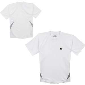  Fila Short Sleeve Tennis Crew Boys   White/Monument Kids 