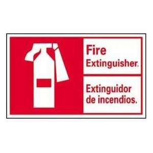  Bilingual Vinyl Sign   Fire Extinguisher 