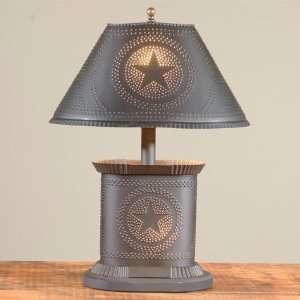  Star Oval Tin Lamp Country Rustic