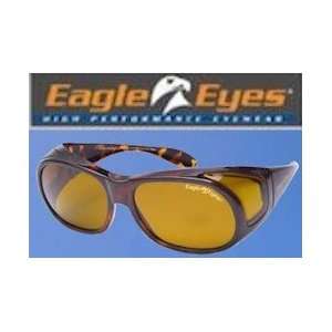 EAGLE EYES Sunglasses FIT ONS TORTOISE STYLE 00021 Wrap Around NASA 