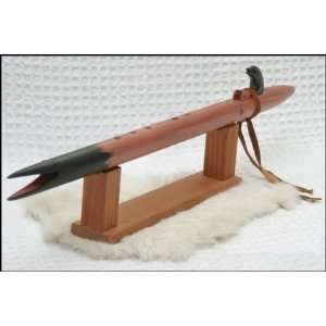   Hole Painted Red Cedar Flute by Rick Heller. Musical Instruments