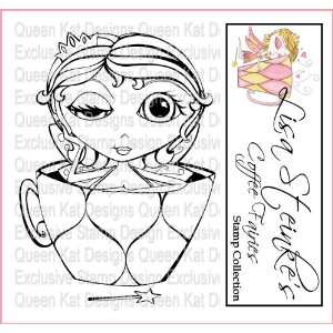    Half Caff Coffee Fairy Unmounted Rubber Stamp 