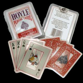 Hoyle Clear Transparent Plastic Playing Cards Bicycle Waterproof Blue 