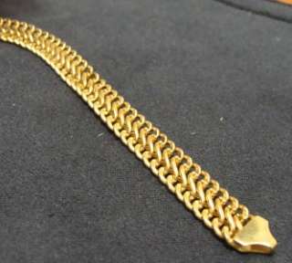 Vintage 18k Yellow Gold Italian Link Bracelet Milor 5.2  