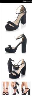 Fashion Women Shoes Classics Mary Jane Platform High Chunky Heels 