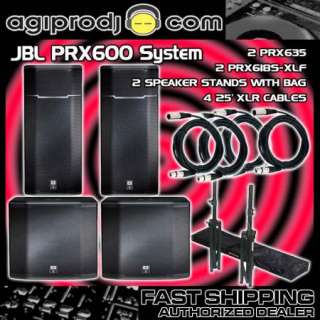 JBL PRX635 PRX618S XLF Complete PA System FREE EXTRAS  