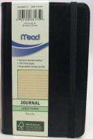Mead Lined Paper 3x5 Real Leather Journal (Black) NEW  