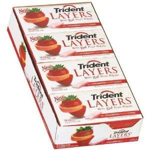 Trident Layers Strawberry & Tangy Citrus Sugar Free Gum  12  14 piece 