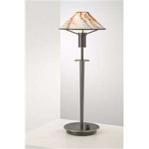   Holtkoetter Old Bronze Brass Marble Glass Desk Lamp