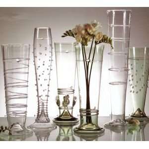  Juliska Glassware Smoke Vases E. Isadora Vase 15H , 38 oz 