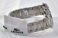 455 LACOSTE MENS STAINLESS CHRONOGRAPH WATCH 2010106 NWT  
