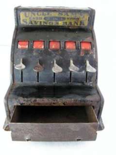 Uncle Sams Savings Bank Mechanical Register Vintage  