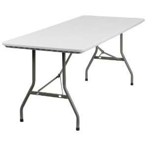   30W x 72L Granite White Plastic Folding Table