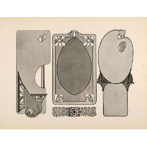  1910 Print Graphic Design Templates Shells Art Nouveau 