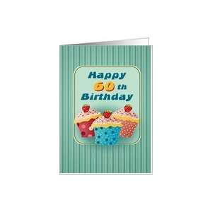  60 years old Cupcakes Birthday Greeting Cards Card Toys & Games