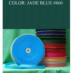  50yards SOLID POLYESTER GROSGRAIN RIBBON Jade Blue #860 3 