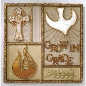   Pack of 4 Confirmation Grow In Grace Wall Plaques 5