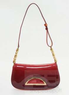   Dior Red & Orange Ombre Patent Leather Malice Shoulder Bag  