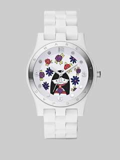 Marc by Marc Jacobs   Miss Marc Link Bracelet Watch/White    