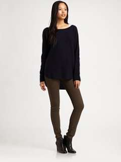 Vince   Wool and Cashmere Hi Low Boatneck Sweater