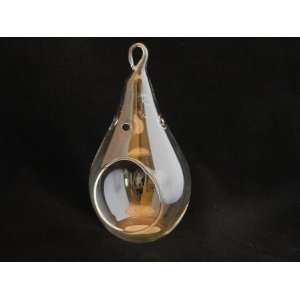  Glass Hanging Teardrop Plant Terrarium Votive Holder H 5.5 