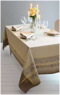    THIEBAUT STAIN RESISTANT FRENCH TABLE LINENS/PERCE NEIGE  
