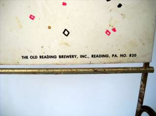 Old Reading Beer Bottle Sign Mardi Gras Malt Liquor PA  