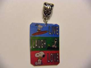 Snoopy Pendant Live Laugh Love Woodstock Peanuts FUN  