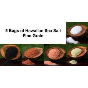 The Hawaiian Taster Set (5) Flavores (fine) Red Alaea, Black Lava Jade 