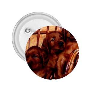 Irish Setter Puppy Dog 2.25in Button D0694