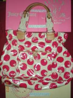 Juicy Couture Red Polka Dot Lucky Beach Tote Handbag Shoulder Bag XL 