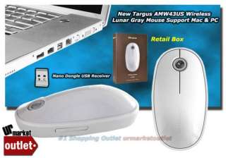Targus AMW43US Wireless Optical 4 Way Mouse Mac PC Win7  