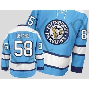  2012 New NHL Pittsburgh Penguins#58 Letang white/blue/Dark 