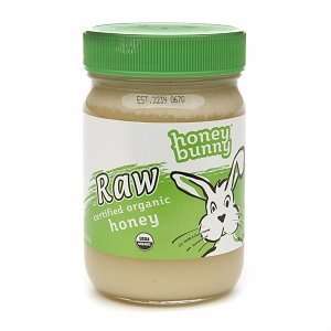 Honey Bunny 100% Organic Raw Honey   1 lb Jar  Grocery 