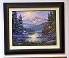 MAURICE MEYER, Original Oil Winter at the Cabin, Signed