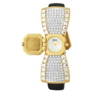 Badgley Mischka Womens BA1056MPBK Swarovski Crystal Bow Shaped Gold 