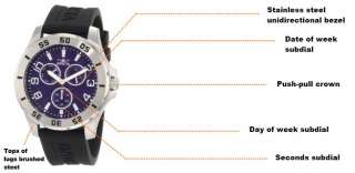 Invicta Mens 1807 Specialty Collection Multi Function Rubber Watch 