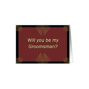  Elegant Request, Friend, be my Groomsman Card Health 