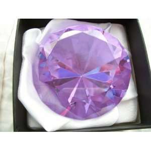  Rosenthal Diamond Gem Crystal Paperweight, Lavender 