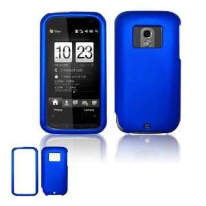 Blue Hard Rubber Feel Accessory Faceplate Case Cover for HTC Touch 