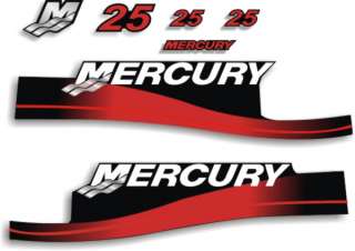 Mercury outboard motor cowl decals boat decals graphics  