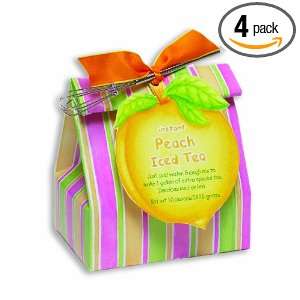 Pelican Bay Instant Iced Tea Mix Peach Iced Tea, 10 Ounce (Pack of 4 